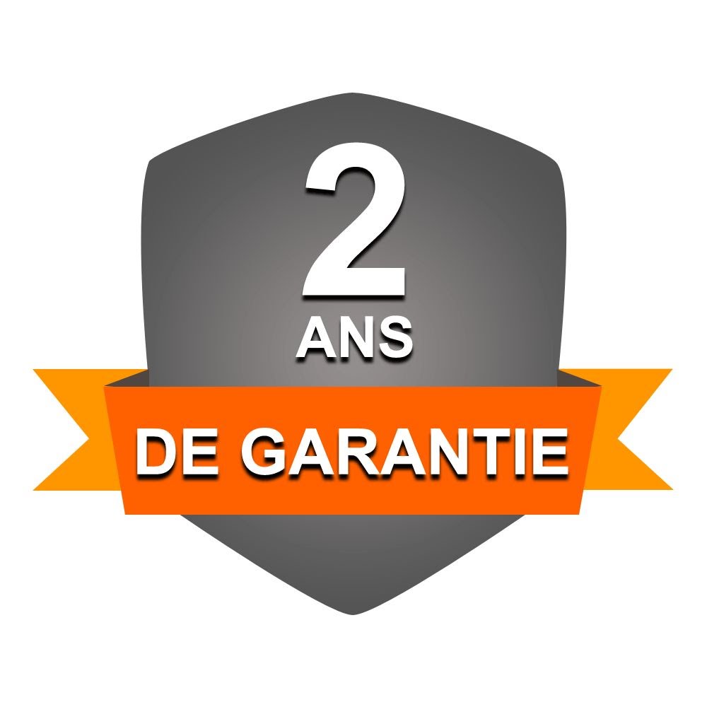 Logo Garantie deux ans satisfait ou remboursé pour assurance qualité