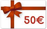 Carte cadeau de cinquante euros élégante pour cadeau parfait