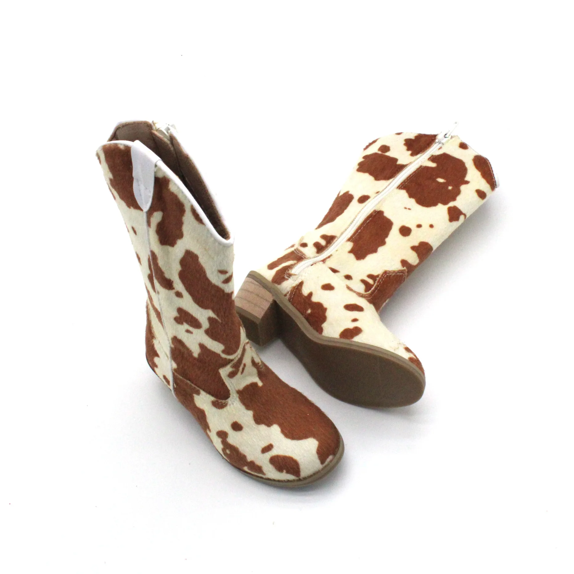 Chaussures hautes pour fille avec motif cowgirl et détails scintillants