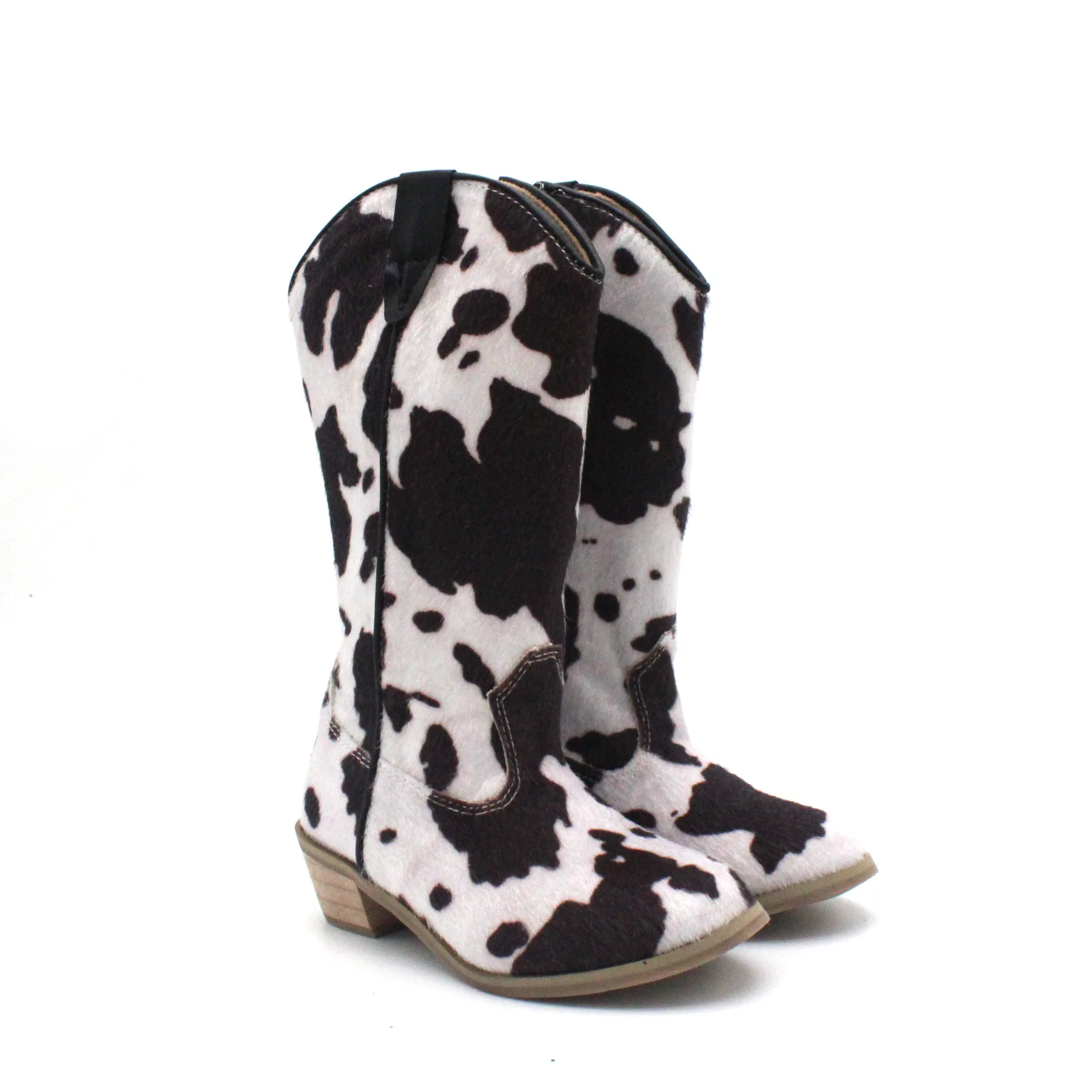 Chaussures cowboy pour fillette avec design paillettes et motif vache