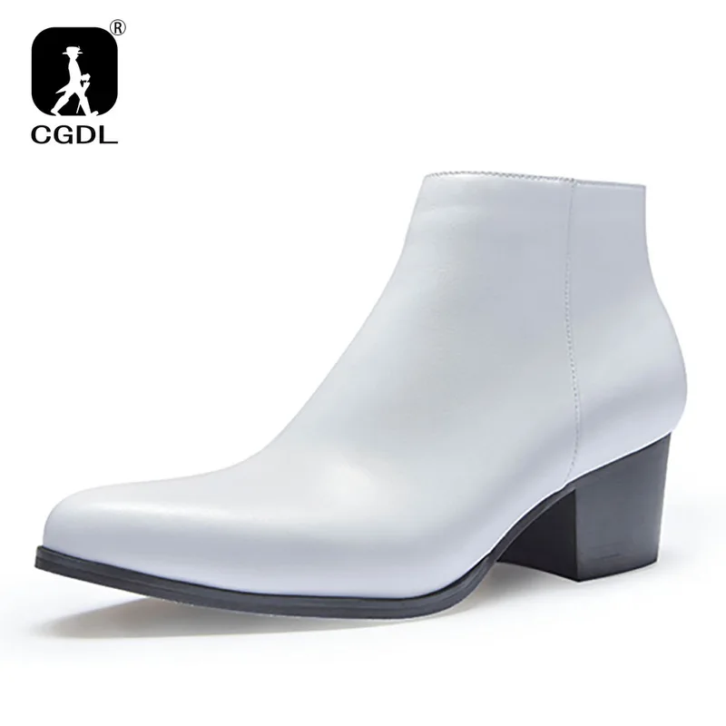 Chaussures homme élégantes avec talon et zip sur l'extérieur