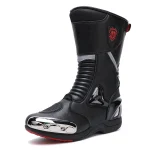 Bottes mi-mollet à empiècements style motocross
