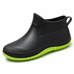 bottines de pluie femme a semelle verte vue de trois quarts sur fond blanc 45163