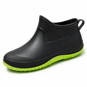 bottines de pluie femme a semelle verte vue de trois quarts sur fond blanc 45163