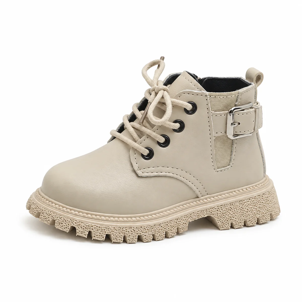 bottines-enfant-beiges-boucle-vue-profil
