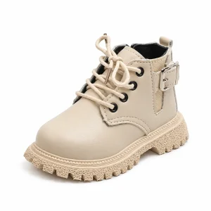 bottines-enfant-beiges-lacets-bride-boucle