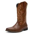 44146 17a bottes western homme marron a broderie vue principale
