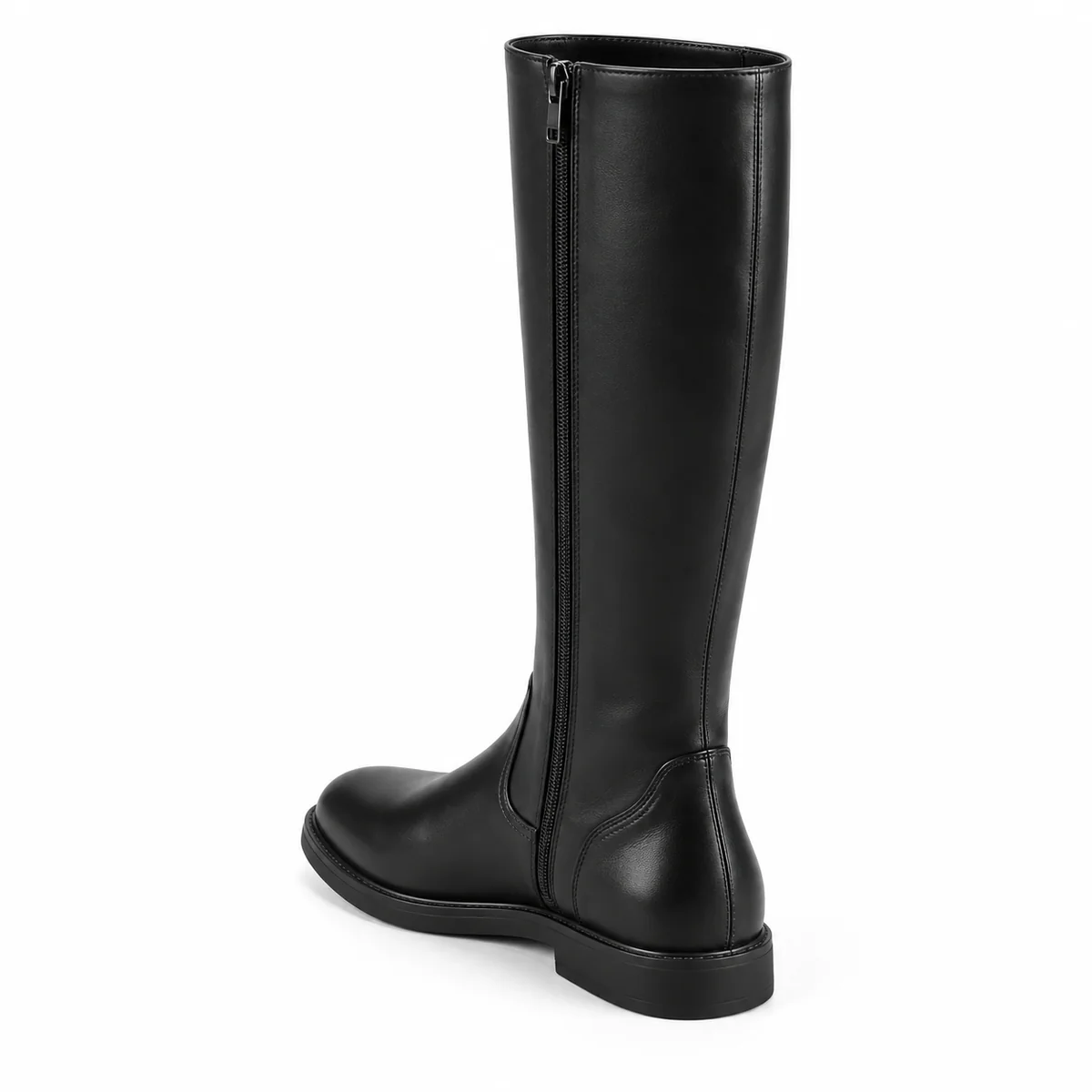 44148 17a bottes homme noires hautes a zip et do vue arriere