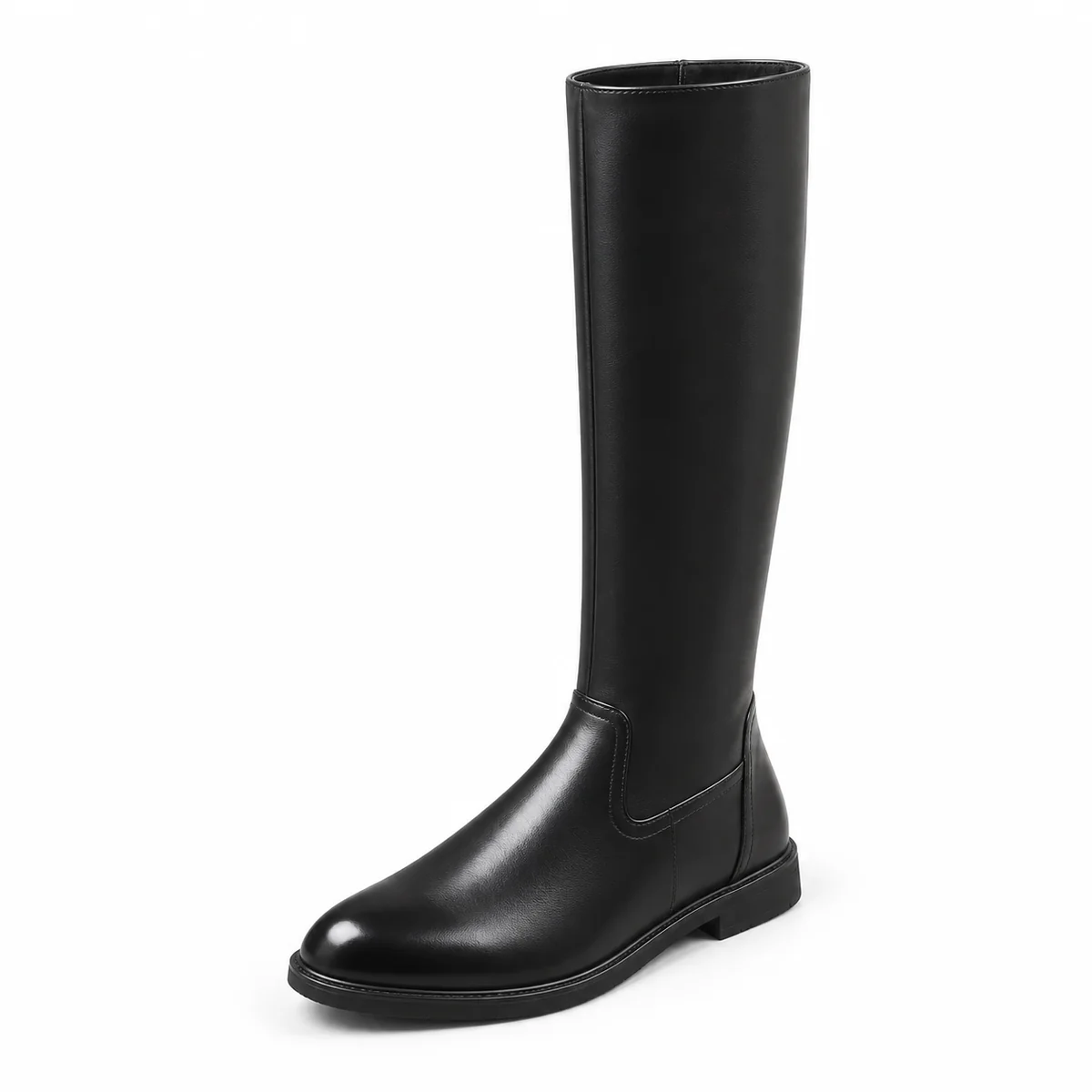 44148 17a bottes homme noires hautes a zip et do vue principale