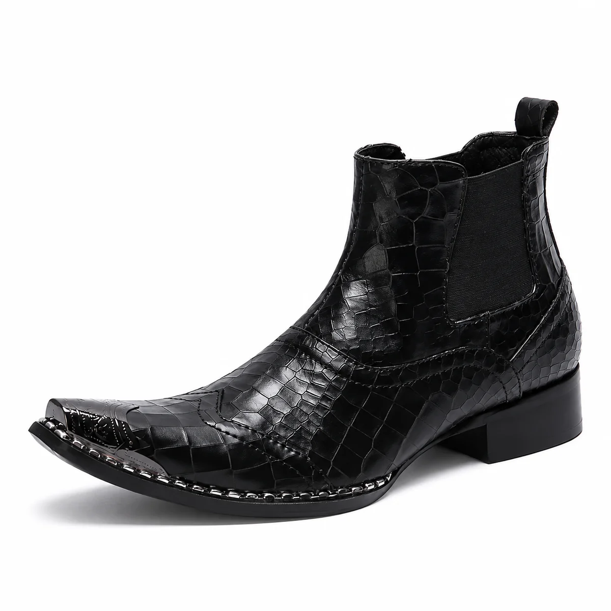 44153 17a bottines en cuir homme a bout pointu e vue principale