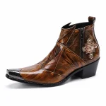 44155 17a bottines homme marron a bout pointu et vue principale