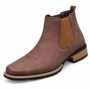 44157 17a bottines chelsea homme marron a elasti vue principale