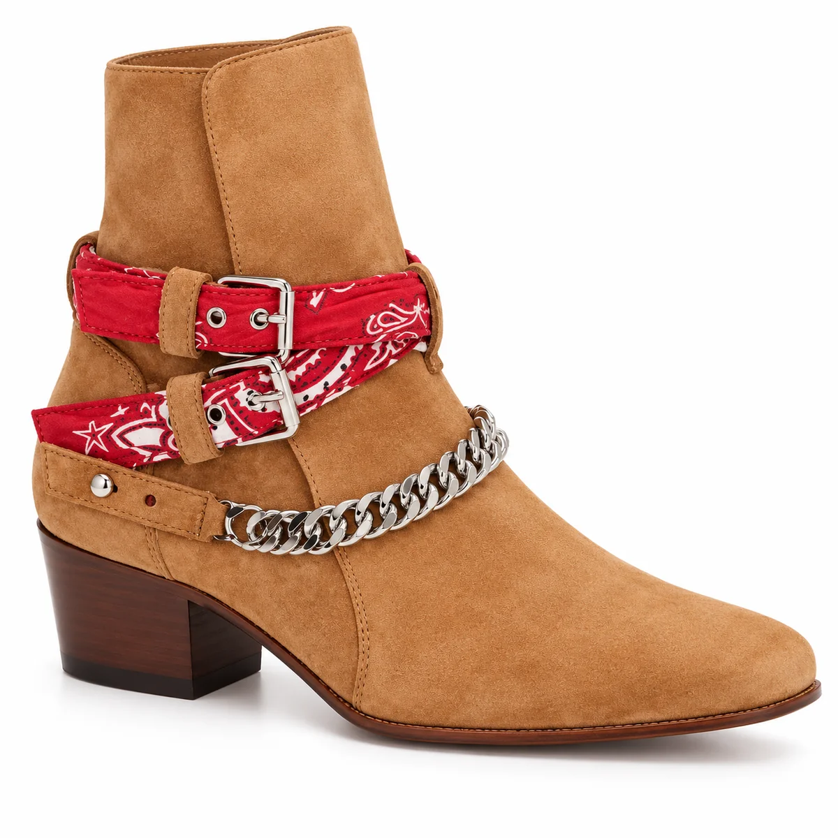44160 17a bottines homme marron clair a brides e detail
