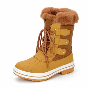 44167 17a bottes femme kaki fourrees a lacets et vue principale
