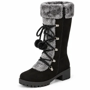 44168 17a bottes femme gris anthracite a lacage vue principale
