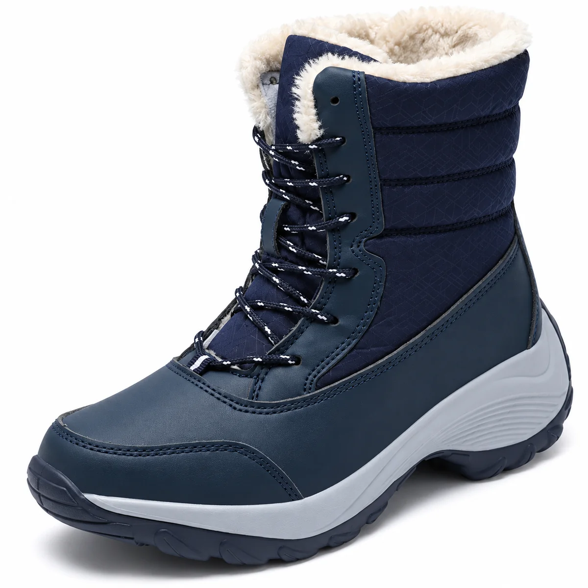 44179 17b bottes femme bleu marine montantes a l detail