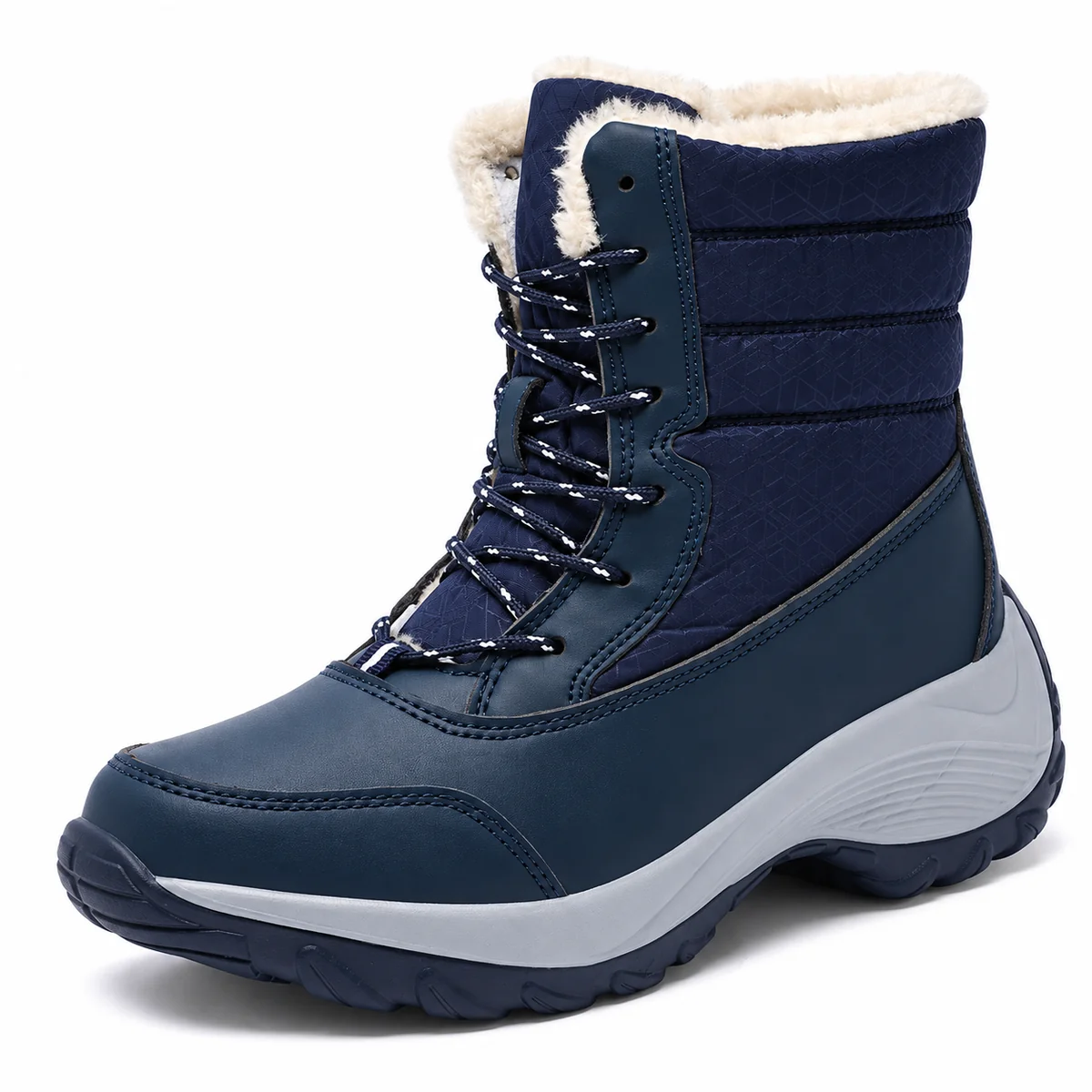 44179 17b bottes femme bleu marine montantes a l vue principale