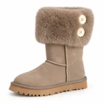 44182 17b bottes femme gris fonce a boutons deco vue principale