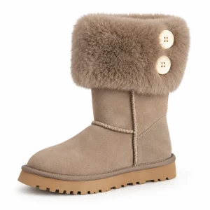 44182 17b bottes femme gris fonce a boutons deco vue principale