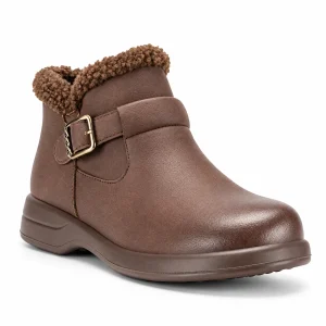 44183 17b bottines femme acajou a boucle et doub vue principale