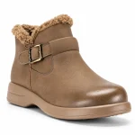 44184 17b bottines femme kaki a boucle et doublu vue principale