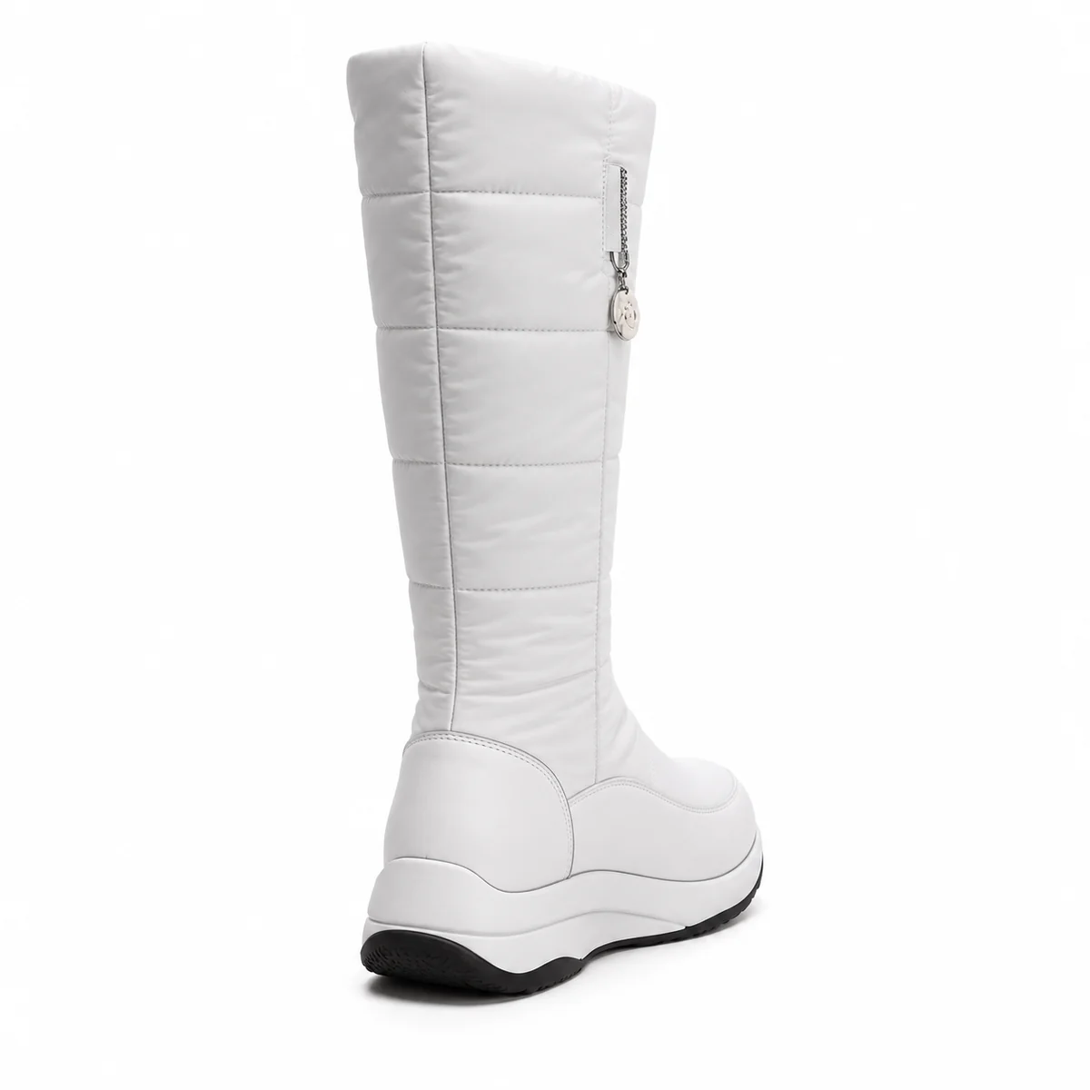 44187 17b bottes femme blanches hautes fourrees vue arriere