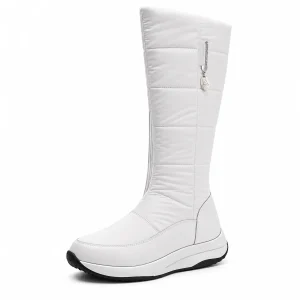 44187 17b bottes femme blanches hautes fourrees vue principale