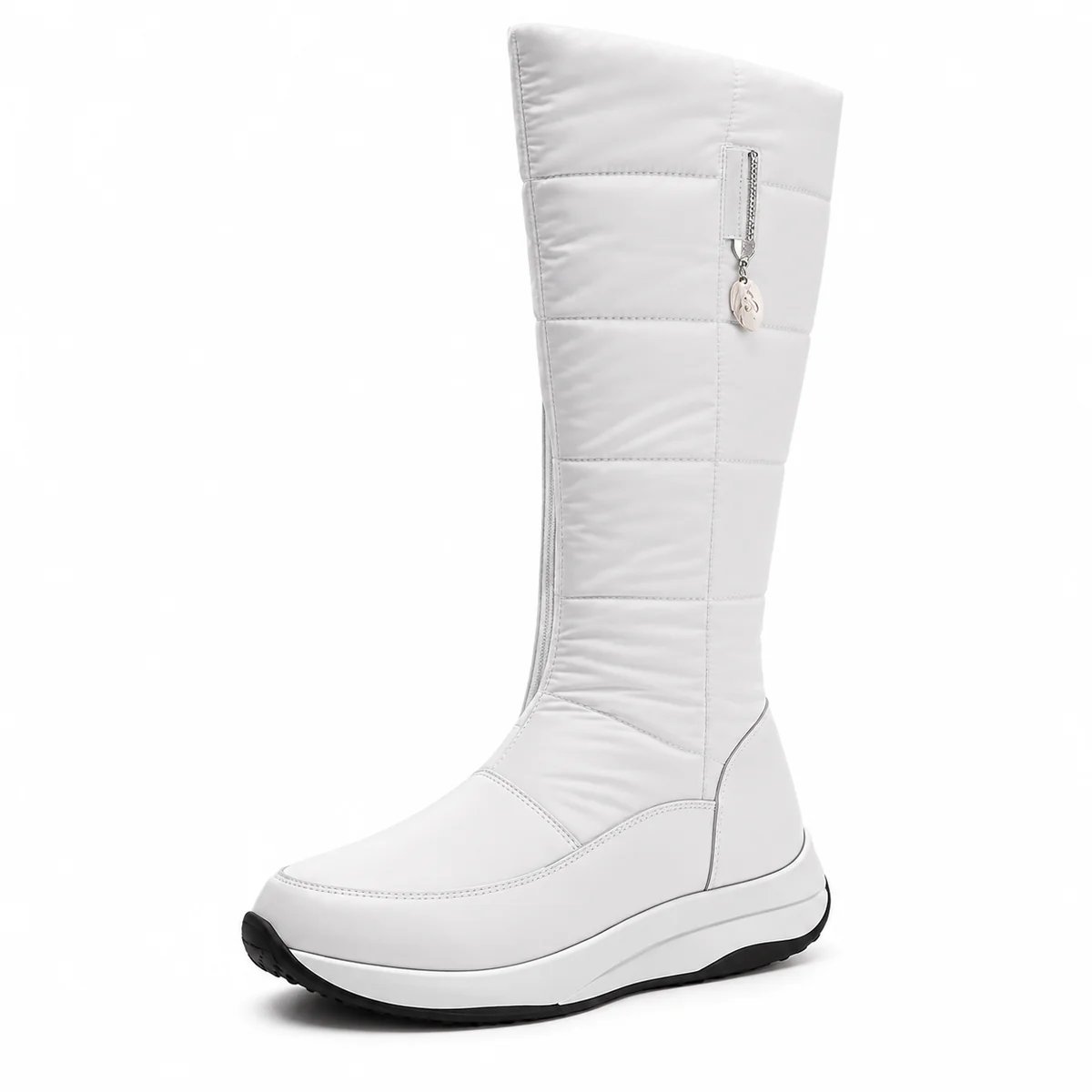 44187 17b bottes femme blanches hautes fourrees vue principale