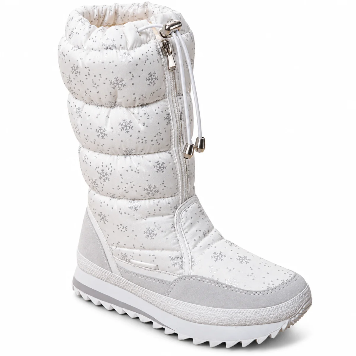 44191 17b bottes femme blanches fourrees a tige detail