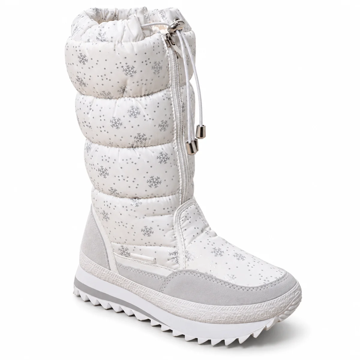 44191 17b bottes femme blanches fourrees a tige vue principale