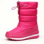 44207 16a bottes femme roses matelassees a zip vue principale