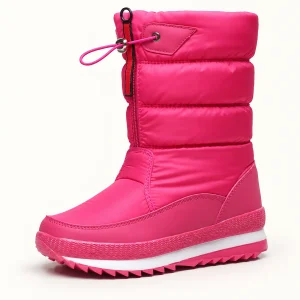 44207 16a bottes femme roses matelassees a zip vue principale