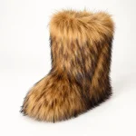 44209 16a bottes femme dorees a effet peluche vue principale