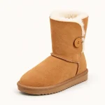 44216 16a bottes femme chataigne a bouton latera vue principale