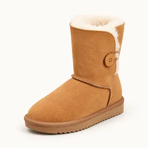 44216 16a bottes femme chataigne a bouton latera vue principale