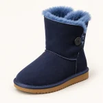 44217 16a bottes femme bleu fonce a bouton later vue principale