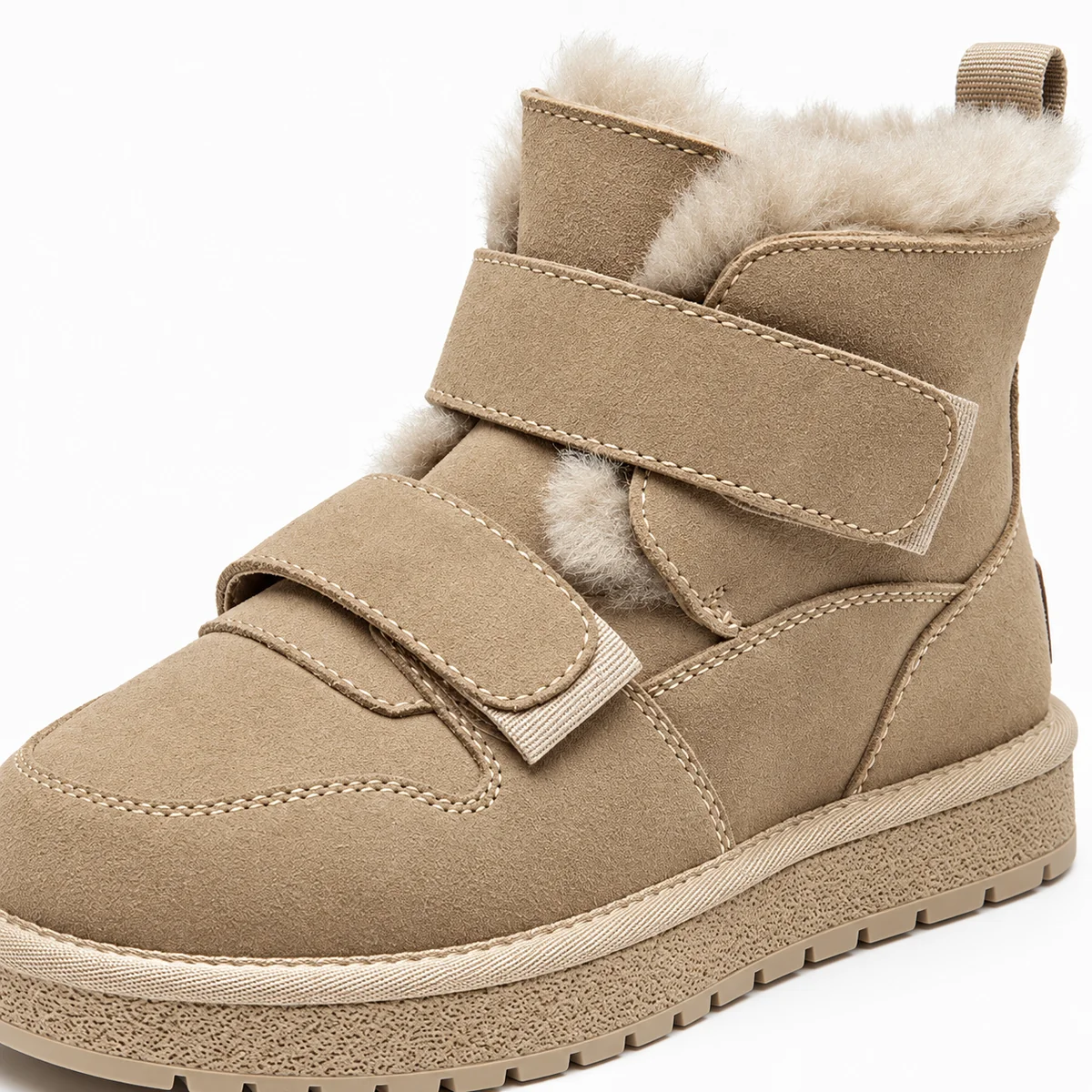 44220 16a bottines femme abricot fourrees a scra detail