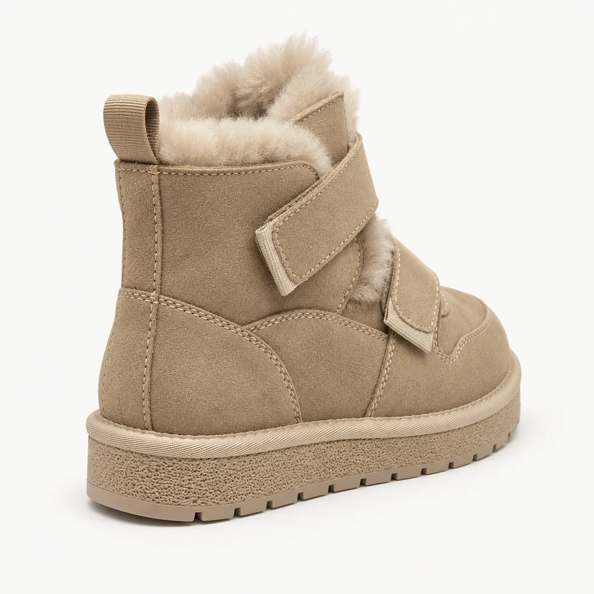 44220 16a bottines femme abricot fourrees a scra vue arriere