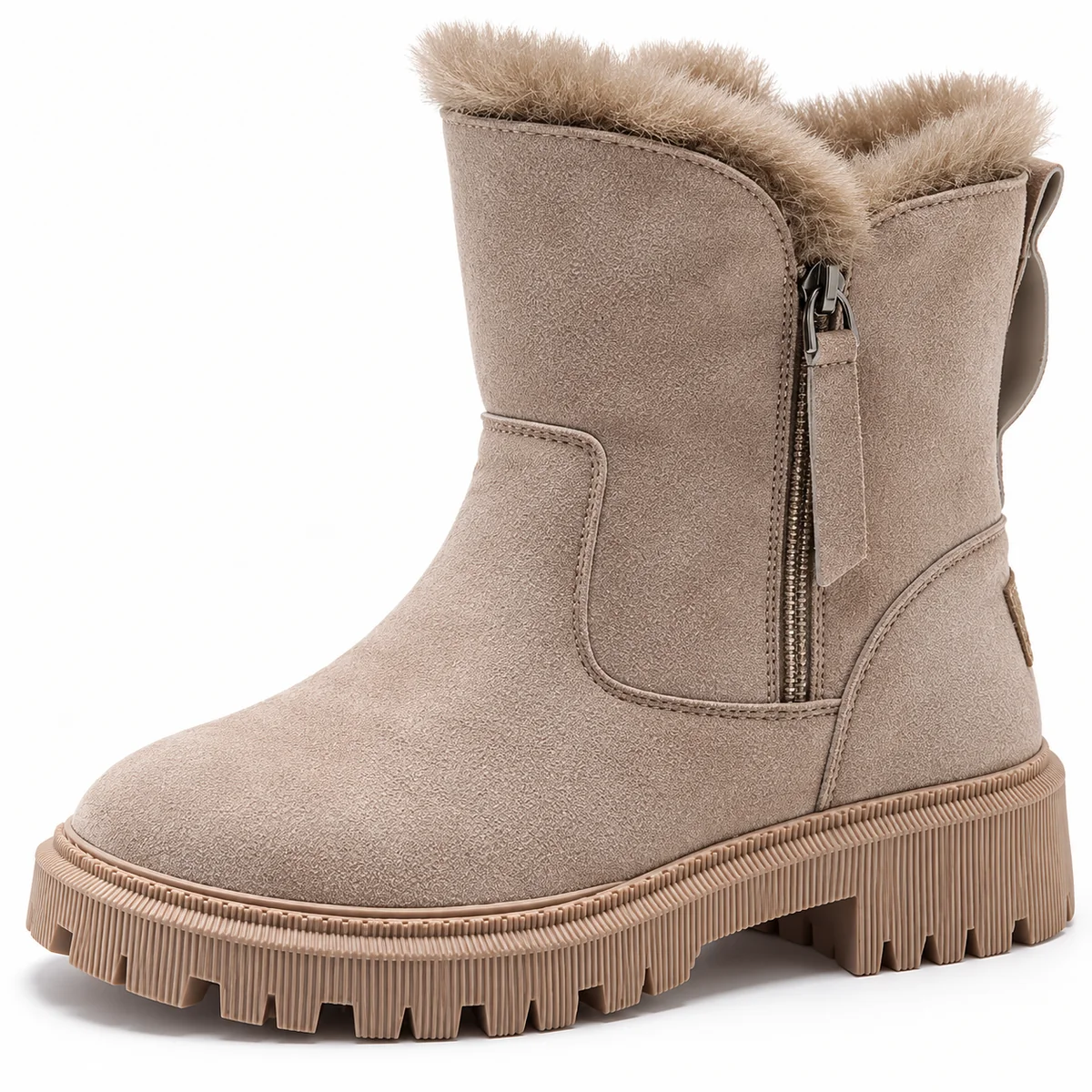 44222 16a bottines femme abricot a zip et semell detail