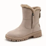 44222 16a bottines femme abricot a zip et semell vue principale