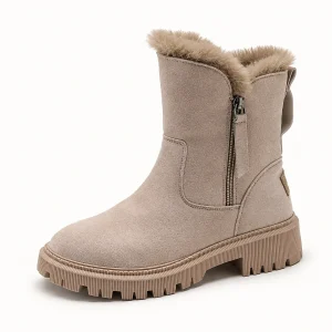 44222 16a bottines femme abricot a zip et semell vue principale
