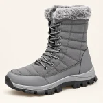 44225 16a bottes femme grises fourrees a lacets vue principale