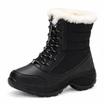 44231 16b bottes femme noires fourrees a lacets vue principale