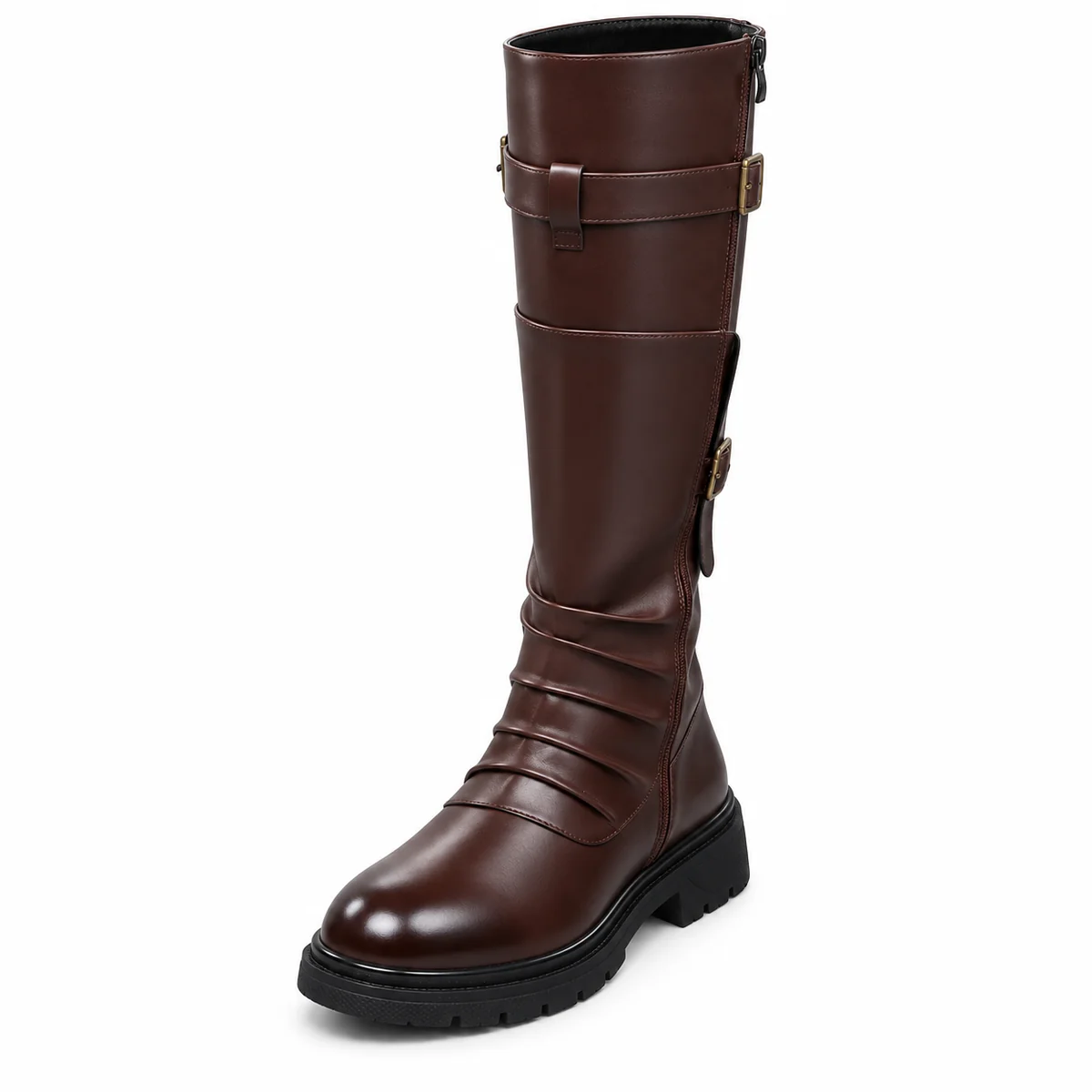 44242 16b bottes homme marron style motard a bou vue principale