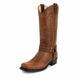 44243 16b bottes western homme camel a boucles vue principale