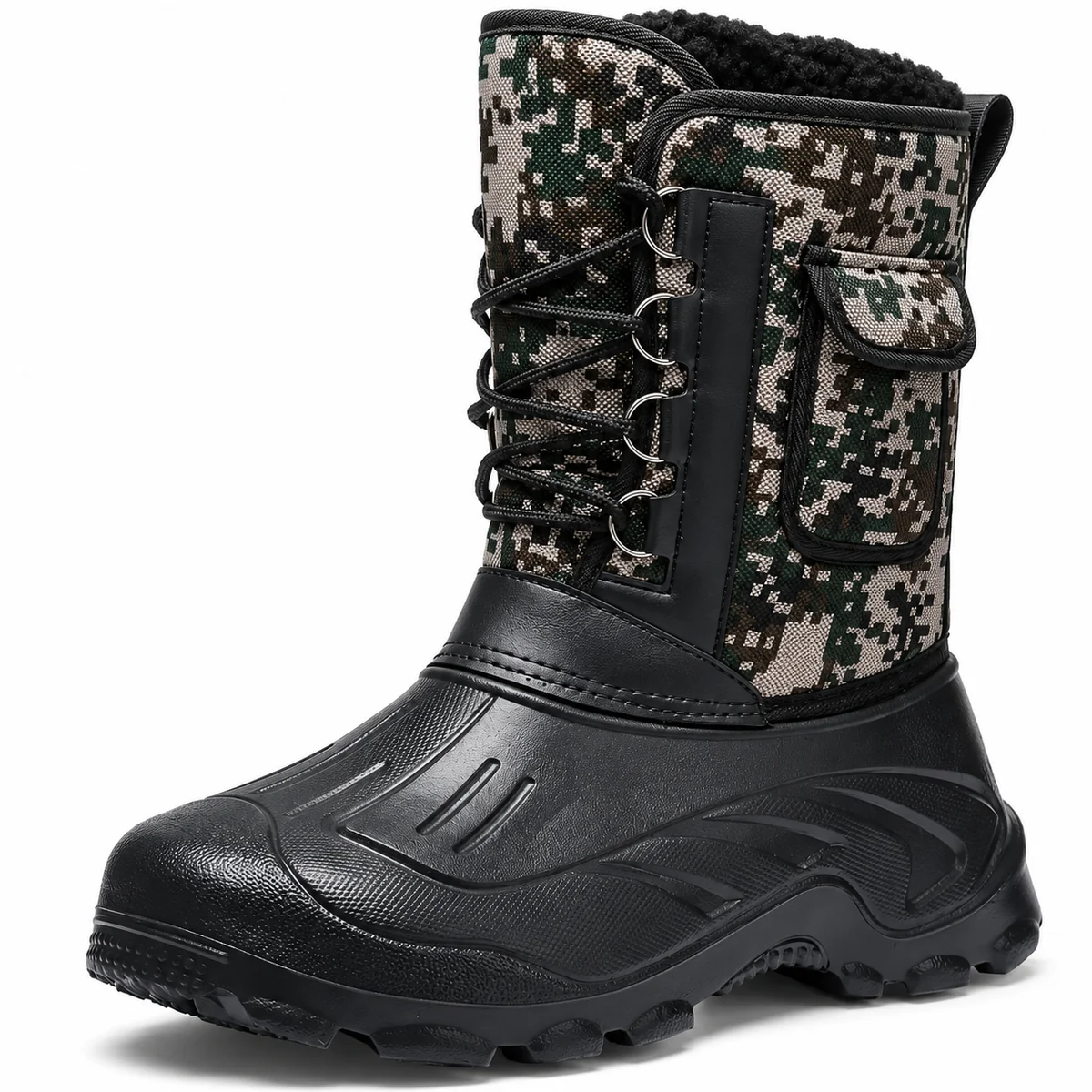 44245 16b bottes homme a motif camouflage foret detail