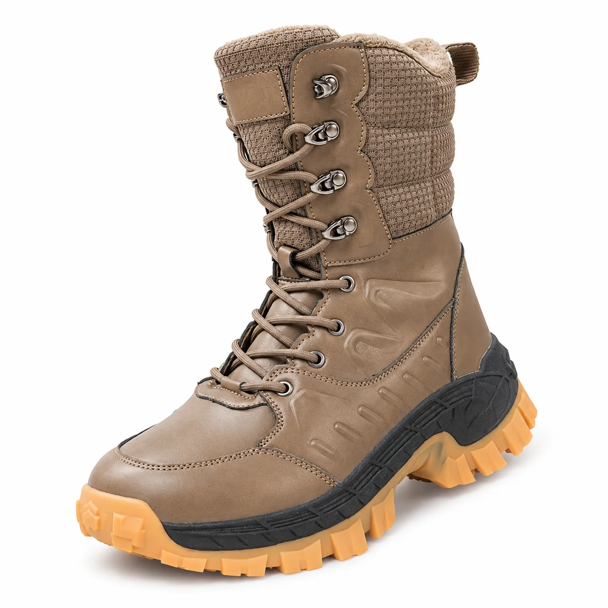 44250 16b bottes homme marron fourrees a lacets vue principale