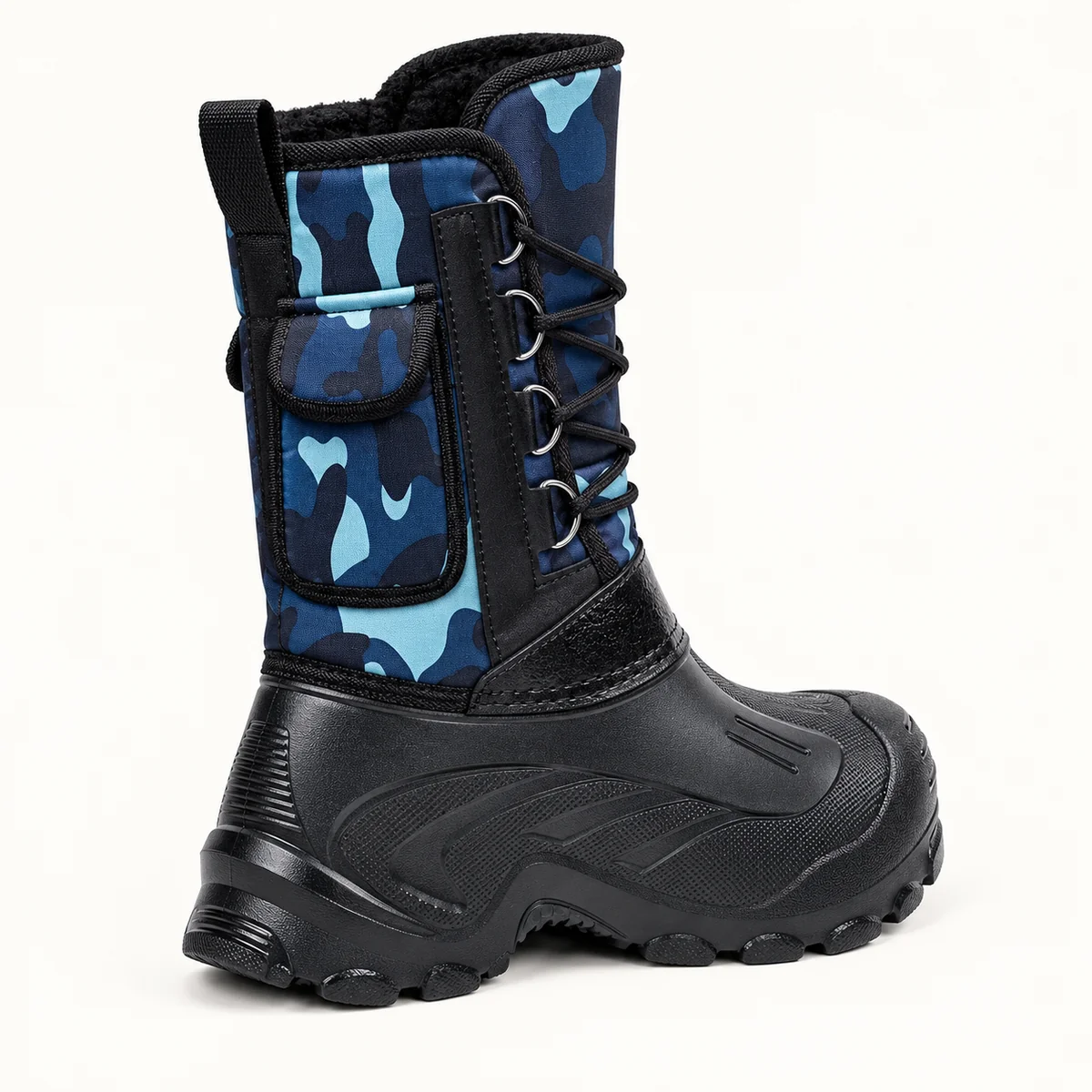 44264 15a bottes homme bleu camouflage fourrees vue arriere