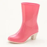 44300 15a bottes de pluie femme roses a talon co vue principale