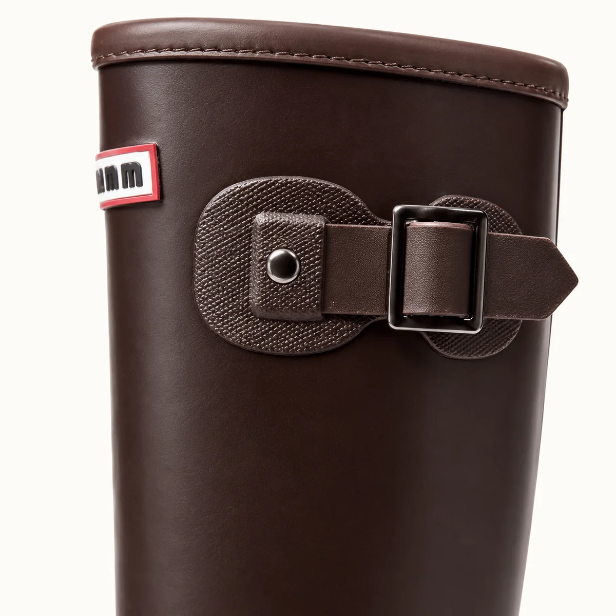 44308 15b bottes de pluie femme marron a boucle detail